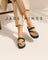 Qaddam Butterfly Embellished Toe-Ring Flat Sandals – Women’s Dressy Slides